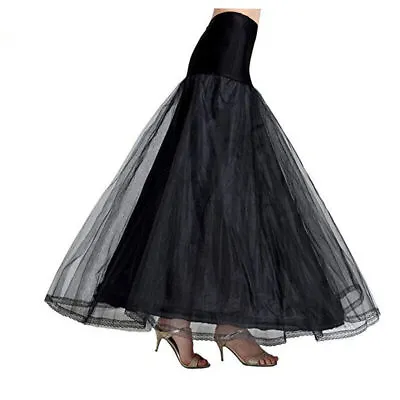 A Line Petticoats For Women Crinoline Half Slips Floor Length Bridal Underskirt • $15.99