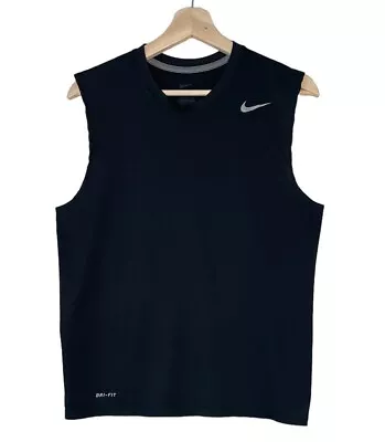 Nike Dri-Fit Black Muscle Shirt Mens Size Small • $12