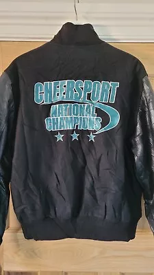 Cheersport Leather And Wool National Champion Lettermen Jacket - Unisex Adult L • £69.99