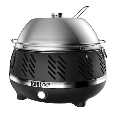 $107 • Buy Kool Grill V2 Portable Outdoor Charcoal Grill BBQ/Roaster W/Dome Lid Black 41cm