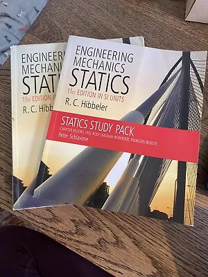 £10 • Buy Engineering Mechanics Statics 11th Edition In SI Units With Statics Study Pack 