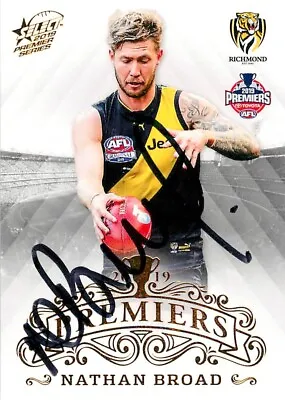 $34.99 • Buy ✺Signed✺ 2019 RICHMOND TIGERS AFL Premiers Card NATHAN BROAD