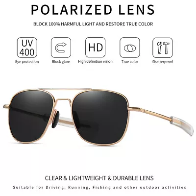 Aviator Sunglasses Premium Military Pilot Ultraviolet Mens Polarized Sunglasses • $7.49