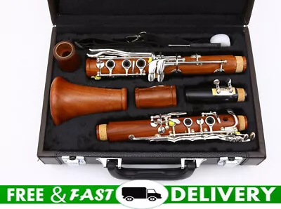 New Professional Clarinet Rosewood Body Silver Plated Key B-flat Keys 17 Bb Key • $284.64