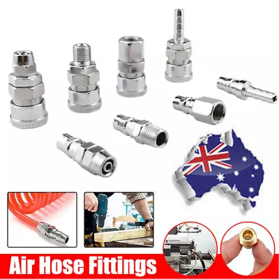 Air Hose Fittings Nitto Type Male Female Barb Coupler Compressor Kit Tools • $14.81