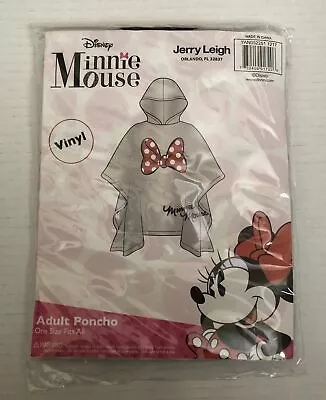 Disney World - Minnie Mouse -  Vinyl Rain Poncho - Adult One Size • $9.99