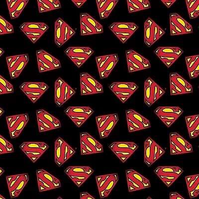 Marvel DC Comics Superman Logo Superhero Cotton Fabric By The 1/41/2Yard 44 W • $16.99