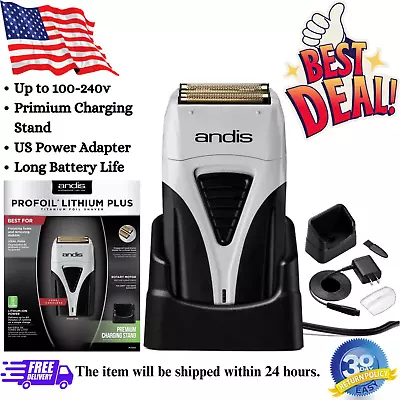 New Andis #17200 Titanium Foil Shaver Profoil Lithium P Razor +Charging Dock🔥🔥 • $41.29