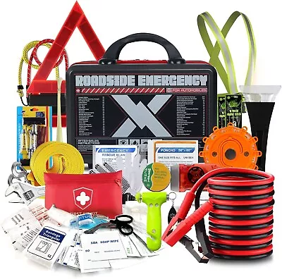 Kitgo Car Roadside Emergency Kit. Jumper Cable Car Safety Road Rescue Kit • $44.95