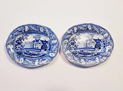 Set Of 2 Minton Abby Mill Miniature Toy Plates C1825 • $45