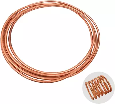 Copper Tube 1/4  OD × 3/16  Id(5-6.35Mm) Seamless Round Pipe Tubing Copper Refr • $20.99