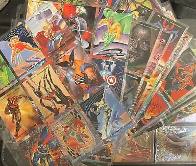 1993 SKYBOX MARVEL MASTERPIECES Ll COMPLETE 90 CARD SET +8 SPECTRA MINT!! • $125