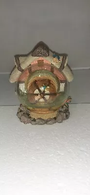 Farm House Barn Musical Snow Globe Snow Dome -  Teddy Bear House Water Wheel  • $59