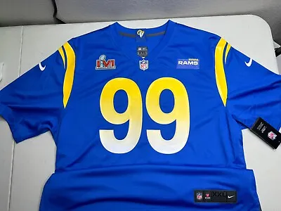 Nike Los Angeles Rams Aaron Donald Super Bowl LVI Jersey NWT Size XX-Large • $95.99