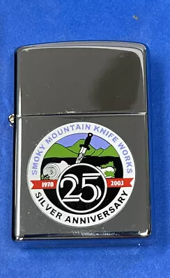Zippo 2003 Smoky Mountain Knife Works 25th Anniversary Lighter Unfired V108 • $68.37