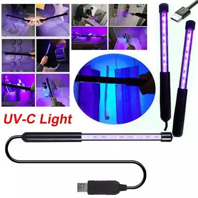 LED UV Light Handheld USB 5V Fish Tank Lights Home Closet Household Cleaning UK • £9.49