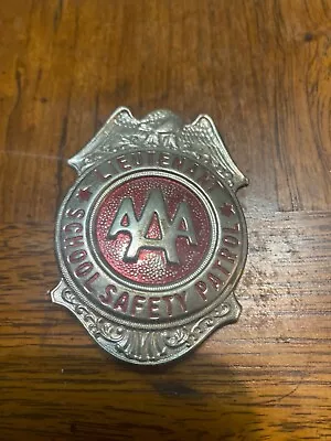 Vintage AAA Lieutenant School Safety Patrol Badge • $45