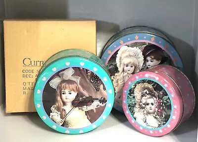 Set Of 3 Nested Tins CURRENT Marcia Creswell 1987 Antique Dolls Code 5358-7 NIB • $19.99