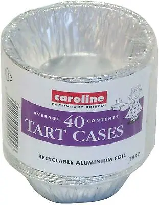 £5.85 • Buy 40x Small Foil Caroline Foil Mince Pie Tart Cases 1.4oz/40ml 67x20mm Recyclable