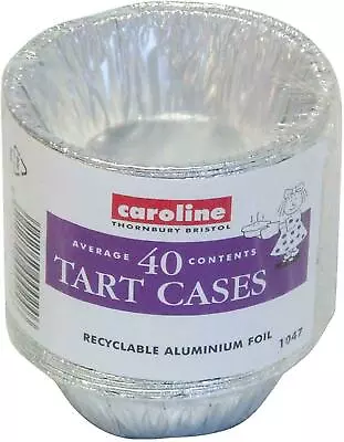 £6.79 • Buy 40x Small Foil Caroline Foil Mince Pie Tart Cases 1.4oz/40ml 67x20mm Recyclable