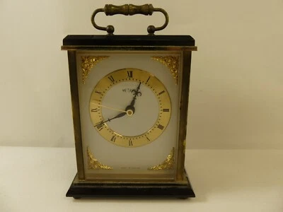 £7.99 • Buy (RefJOH21) Metamac Carriage Style Clock With Onyx? Top And Bottom