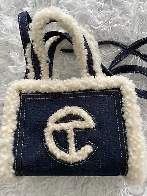 UGG X Telfar Small Denim Shopper Tote Crossbody Bag • $185