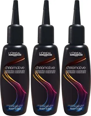 £24.99 • Buy LOreal Chromative (3 X 70ml) Direct Hair Colour, Semi-Permanent, Peroxide Free