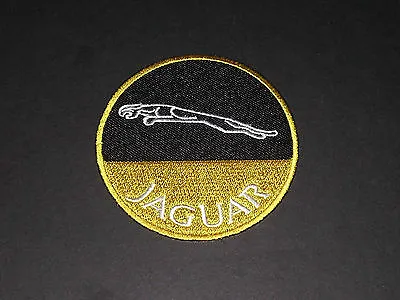 Jaguar (a) Gold/Black Motorsport Motor Car Racing Sew / Iron On Patch • £4.69