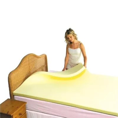 Orthopaedic Memory Foam Mattress Topper All Sized And Depths Memory Foam Pillow • £33.99