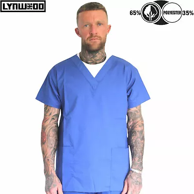 £11.99 • Buy Scrub Medical Uniform Top Women Men Tunic Nurse Hospital Work Wear Medical Tops