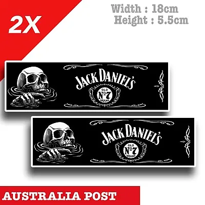 $8 • Buy Jack Daniels Whiskey Skull Logo - Fridge Bar  Decal  Stickers