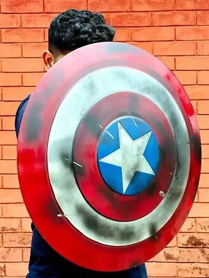 Captain America Damage Shield | Winter Soldier Metal Prop Replica Shield | Aveng • £92