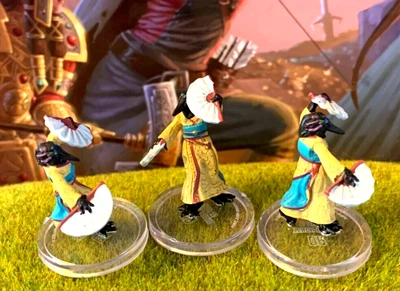 $10.20 • Buy Tengu Bard X3 LOT D&D Miniature Dungeons Dragons Darklands Kenku Geisha Monk 11