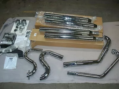 Victory Motorcycle Vegas Kingpin Chrome Stage 1 Straight Exhaust OEM 2878200-156 • $749.99