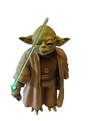 Disney Star Wars 10” Talking Yoda Lightsaber The Force Awakens Tested Rar 17.99p • £17.99