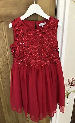 £7.50 • Buy Girls Red Party Dress Blue Zoo Age 8 Years Christmas