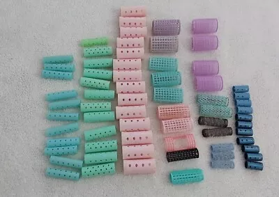 Vintage Plastic Hair Rollers Different Sizes & Colors 60 + Hair Accesories  • $14.99