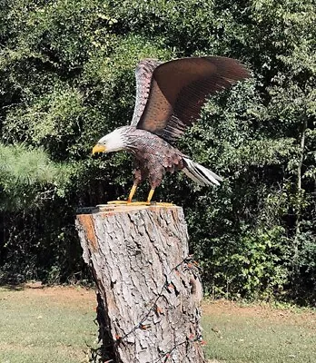 American Bald Eagle Statue Large Outdoor Metal Lawn Sculpture Garden Yard Figure • $127.99