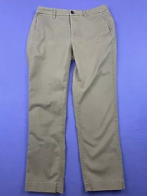 J. Crew Size 6 Womens Pants Khaki Zip Flat Front Ankle Straight • $11.99