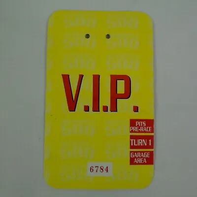 $24.99 • Buy 1999 Indianapolis 500 V.I.P. Back Up Card Credential For Pit Badge Indy500