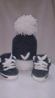 Baby Crochet Knitting Hand Shoes Trainers Sneakers Clothes Socks Hats Caps Boots • £9