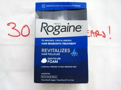 Men's Rogaine Hair Regrowth Treatment 3 Month Supply Exp: 09/24 New • $39.99