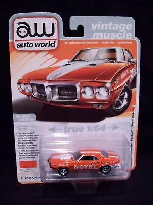 Auto World Vintage Muscle 1969 Pontiac Firebird Royal Bobcat Limited Edition. • $0.99