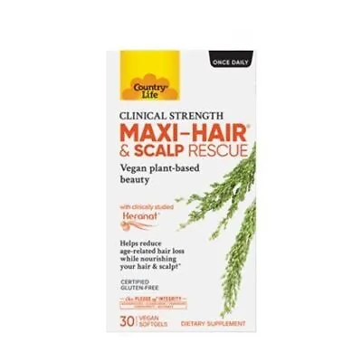 Maxi-Hair And Scalp Rescue 30 Softgels By Country Life • $33.37