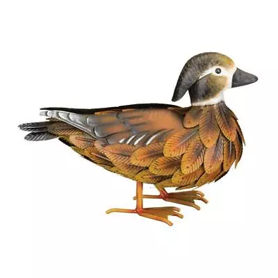 Wood Duck Female Bird NWT Metal Decor Garden Indoor Outdoor Weather Resistant • $64.99