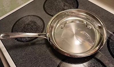$28 • Buy Cuisinart  10  Stainless Steel Frypan Skillet W/ Glass Lid 422-24 EUC