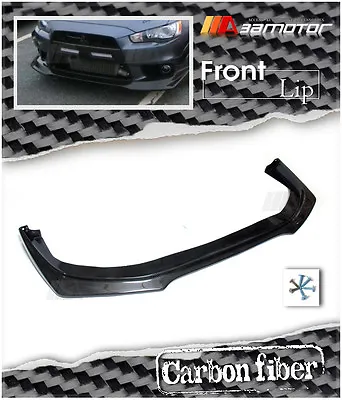 Carbon Fibre R Style Front Bumper Lip Spoiler Fits MITSUBISHI EVO 10 Evolution X • $791.99