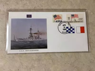 U.S.S New Hampshire Great Fighting Ships 50 States Fleetwood Cover SKU#33294 • $3.95