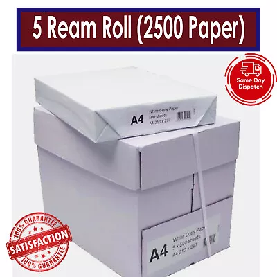 A4 White Paper Printer Copier 1 2 3 4 5 Reams Of 500-sheets Photocopy Stationary • £8.29