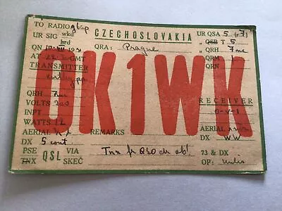 £10 • Buy QSL Radio Card Czechoslovakia 1932 Ref 65342